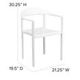 thumbnail image 4 of Emma + Oliver 1000 lb. Capacity White Plastic Cafe Stack Chair, 4 of 9