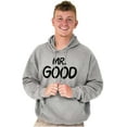 thumbnail image 6 of Just Married Newlyweds Cute Matching Hoodie Hooded Sweatshirt Men Brisco Brands S, 6 of 7
