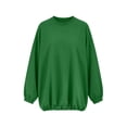 thumbnail image 6 of Yeaiivve Womens Oversized Sweatshirts Dress Adjustable Drawstring Balloon Hem Tunic Sweatshirt Fashion Casual Long Sleeve Pullover Tops with Pockets Green,M, 6 of 9