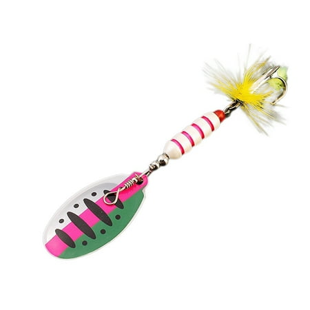 Composite Sequins Rotating Sequins Metal Hand-Cranked Copper Column Three Hook Bait Black Dot