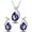 Purple, variant on HOARBOEG Fashion Crystal Rhinestone Teardrop Pendent Necklace Stud Earrings Jewelry Set for Women Valentine's Day&Mother's Day Gifts