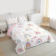 thumbnail image 3 of Homewish Kawaii Rainbow Bedding Comforter Set 2pcs for Child Boys Girls,Cute Gradient Twin Comforter Sets Microfiber,Dreamy Princess Breathable Bedding Set,Luxury Bedroom Decor,Reversible, 3 of 8