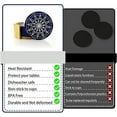 thumbnail image 3 of Coasters for Drinks | Easy-to-Clean & Stylish Drink Coasters Made of Silicone | Aesthetic Set of Silicone Coasters for Coffee Table, Desk & Other Surfaces, Dark blue, 3 of 5