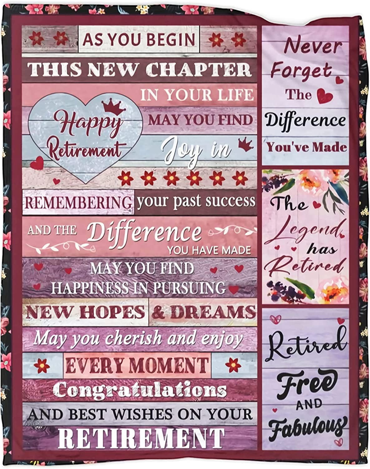 Retirement Gifts for Women Retirement Blanket Retired Throws Blankets