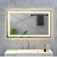thumbnail image 4 of 60 in. W x 36 in. H Frameless Rectangular LED Light Bathroom Vanity Mirror with Front Light, 4 of 5