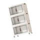 thumbnail image 3 of Gabinete de almacenamiento plegable Contenedores de almacenamiento apilables de moda con ruedas Contenedores de almacenamiento Cajas de almacenamiento 3 capas 65 cm, 3 of 9