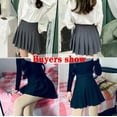 thumbnail image 6 of PIKADINGNIS Solid Color Pleated Skirts Women Fashion High Waist Preppy Style Mini Skirt Womens Korean Chic Street A-line Skirt XXL, 6 of 6