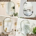 thumbnail image 4 of Antok 24x36 Inch Beveled Edge Frameless Bathroom Vanity Mirror, Wall Mount Mirror for Bathroom, Oval Decorative Mirror, HD Silver, 4 of 7