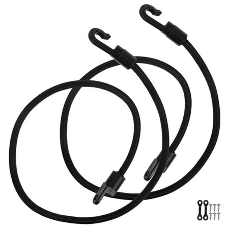 Worgeous 2 Sets Anti-lost Rope Fly Fishing Kayak Accessories Rod Black