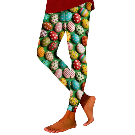 Shadoumai Womens Easter Day Egg Leggings High Waist Tummy Control 2026 Festival Stretchy Tights Yoga Pants for Women