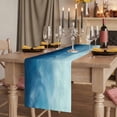 thumbnail image 2 of Table Runners 72 Inches Long Dress Scarves, Blue Ombre Farmhouse Kitchen Table Runner, Coffee Tablerunners, Coastal Beach Modern Abstract Art 18x72 Inch, 2 of 9