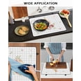 thumbnail image 5 of Large Induction Cooktop Protector Mat Easter Stove Top Covers for Electric Stove, Spring Watercolor Bunny Flower Leaf Grey Plaid Decorative Stove Burner Cover Mats, Glass Top Stove Cover, 5 of 7