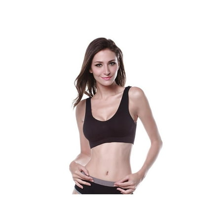 

EFINNY Womens Stretch Racerback Fitness Padded Sports Bra Yoga Workout Tops Tank