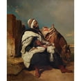 thumbnail image 3 of Alfred De Dreux 20x23 Black Modern Framed Museum Art Print Titled - Seated Arab Man with Horse (Possibly Ca. 1850-58), 3 of 5