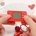 thumbnail image 3 of Retro Game Console Handheld Button Control with Keychain Drop Resistant Visual Training Building Block Retro Game Console for Chil Red One Size, 3 of 13