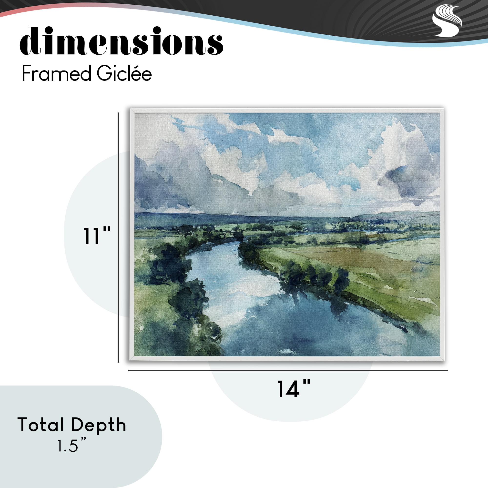 Stupell Industries In The Wild Flow White Framed Giclee Art, design by Svetlana Aleynikova
