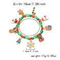 thumbnail image 2 of NICKSUN Christmas Crystal Beaded Stretch Charm Bracelets for Women, Enamel Santa Reindeer Snowflake Candy Cane Glove Bell Stackable Bracelet, Festive Xmas Holiday Party Jewelry Gift, 2 of 8