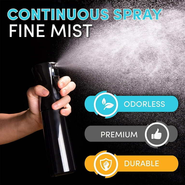 Hula Home Continuous Spray Bottle for Hair (10.1oz/300ml) Mist Empty Ultra  Fine Plastic Water Sprayer – For Hairstyling, Cleaning, Salons, Plants