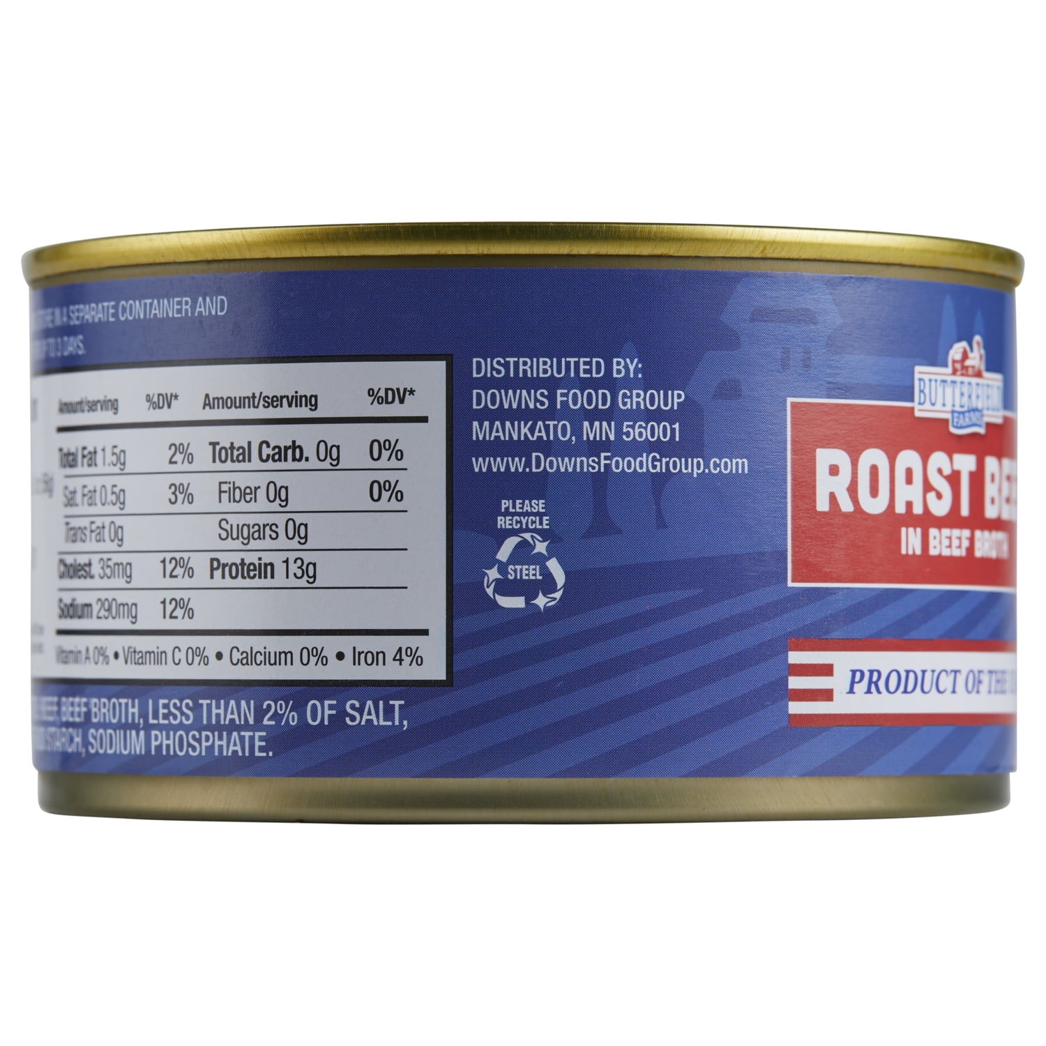 Butterfield Farms Roast Beef in Beef Broth, 12 oz Can