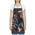 thumbnail image 3 of Pofeuu Patriotic Bulldog Art Print Aprons with Pockets, Cute Aprons for Kitchen, Cooking, Server, Barber, Chef Apron, 3 of 7