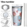 thumbnail image 4 of Pioneer Flower 10oz Tumblers Stainless Steel Tumbler with Lid and Straw,Vacuum Insulated Double Wall Travel Tumbler Cups with Cleaning Brush for Coffee, Tea, 4 of 4