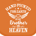 thumbnail image 4 of Inktastic Handpicked for Earth by My Brother in Heaven Angel Wings Boys or Girls Baby Bib, 4 of 4