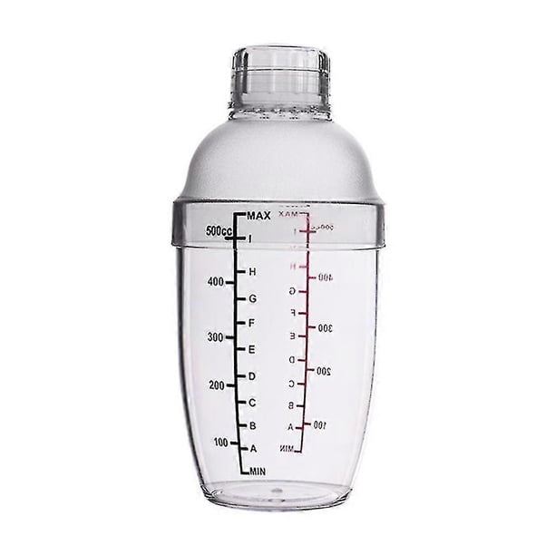 350/500/700/1000ml Transparent Dual Scale Grams Cocktail Shaker Cup Wine Mixer