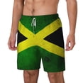 thumbnail image 5 of Mens Swim Trunks Jamaican Flag Quick Dry Board Shorts with Compression Liner, 5 of 6