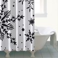 thumbnail image 4 of Winter Snowflake Shower Curtains,Washable Show Curtain with Hooks Basic Polyester Fabric Bathroom Curtains for Thanksgiving Day Fall Party Home Decor, 4 of 5