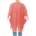 thumbnail image 7 of MOA Collection Women's Loose Fit 3/4 Sleeves Kimono Style Cover Up Solid Cardigan, 7 of 7