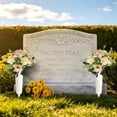 thumbnail image 6 of olkpmnmk Artificial Cemetery Flowers, Realistic Grave Flowers, Artificial Rose Bouquets, Memorial Rose Flowers, UV Resistant Memorial Day Flowers for Cemetery Headstones Gravesites Decoration, 6 of 9