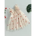 thumbnail image 3 of Bagilaanoe Toddler Baby Girl Party Dress Print Ruffle Sleeve A-line Princess Dresses 6M 9M 12M 24M 3T 4T Kid Butterfly Wing Tulle Skirt, 3 of 7