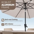 thumbnail image 2 of Tempera 10 ft Push Button Tilt Umbrella Beige, 2 of 6