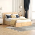 thumbnail image 2 of Full Bed Frame with Underneath Storage and 2 Drawers, Platform Bed with Wooden Slat System, No Box Spring Needed, 2 of 9