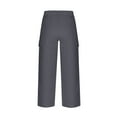 thumbnail image 5 of YueHuiYing Fashion Pants Women Ladies Solid-color Stretch Belt Long Pants String Button Pockets Pants Trousers, 5 of 9