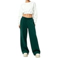 thumbnail image 4 of Evdexr Wide Leg Sweatpants Womens with Pockets Elastic Waist Baggy Trousers Fall Winter Palazzo Casual Pants Lightweight High Waisted Solid Color Joggers M, 4 of 6