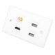 thumbnail image 3 of Hub de pared con puerto HDMI 2 + USB 1 estándar de EE. UU. para una mejor conectividad en edificios de oficinas, 3 of 8