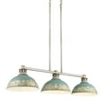 thumbnail image 5 of Golden Lighting Kinsley 3-light Island Light in Antique Teal shade, 5 of 11