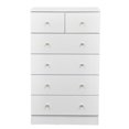 thumbnail image 6 of Choco Moon White Particleboard, Textured Melamine Finish, 66*40*111cm, 4+2 Drawer Cabinet, Matte Gold Handles, Chest of Drawers, Modern Furniture for Living Room, 6 of 10