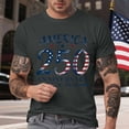thumbnail image 2 of mgoYE USA 250th Birthday Celebration Top, Men’s 4th of July Patriotic Short Sleeve Shirt USA Navy 250th Anniversary Gifts(Dark Gray,XL), 2 of 7
