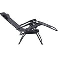 thumbnail image 5 of Costway 2 PCS Zero Gravity Chairs Lounge Patio Folding Recliner Outdoor Black with Cup Holder Black, 5 of 7