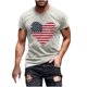 thumbnail image 2 of Tops para hombre, blusas y camisas de cuello redondo y manga corta para hombre, camiseta de cuello redondo y manga corta con estampado de la bandera del Día de la Independencia de Estados Unidos para, 2 of 5