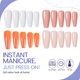 thumbnail image 3 of Bienvenido pieza de manicura de uñas pegatina completa desgaste largo ballet pieza de uña falsa parche color sólido T-uña, 3 of 5