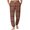 Vermilion, variant on Wutalume Men's Drawstring Pocket Cuffed Casual Pants with Checkered Print, Comfortable Home Sleep Pants for Everyday Wear and Relaxation,Army Green L