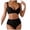 Black, variant on Women's Twist Front Modest Large Bust Swimsuit Padded High Waisted Ruched Bikini Set Two Piece Bathing Suit (Light Blue, XXL)