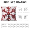 thumbnail image 6 of Acheng  Red Snow Flakes Winter Pillow Covers Falling Snowflakes Crystal Christmas White Pillow Cases Xmas Holiday Cushion Case Farmhouse Home Decor for Couch Sofa Outdoor,Set of 2 White, 6 of 6