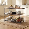 thumbnail image 1 of MUEBLANA - Alacena de cocina 3 niveles – Estantería organizadora con repisas de madera y estructura de acero – Fácil de armar – Resistente 30kg por nivel – 120x60x85 cm, 1 of 7