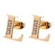 thumbnail image 1 of Aretes Mujer LuckyLy, Inicial Letra A, Acero Inoxidable con Oro 18k y Zirconia Cúbica, Modelo Tina dorado UNITALLA, 1 of 7