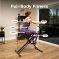 thumbnail image 3 of Sunny Health & Fitness Smart Heavy Duty Row-N-Ride, Squat Assist Trainer for Full Body Workout, 350 LB Capacity, 5-Level Resistance, Padded Seat, and Free SunnyFit App Connection – NO. 077PLUSSMART, 3 of 8