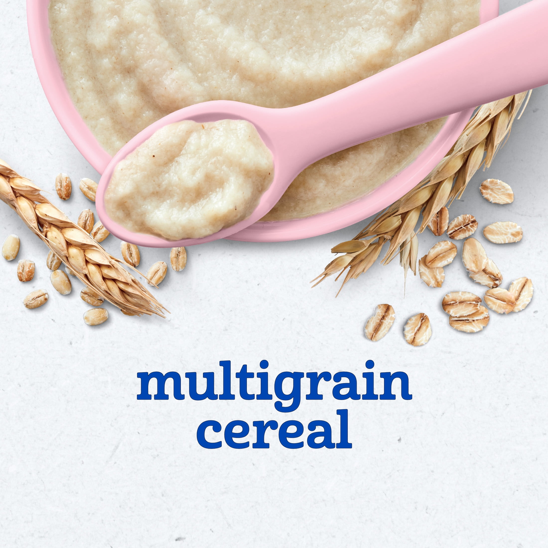 (6 pack) Gerber Stage 2 Baby Food, Multigrain Cereal, Whole Grains, Baby Cereal 8 oz